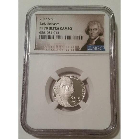 2022 S Jefferson Nickel Proof PF70 UC NGC Portrait Label - Picture 1 of 2